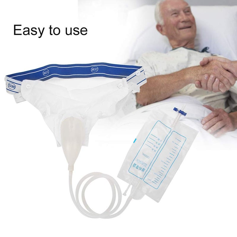 klarako Condom Catheters Silicone Urine Collector Adults Male Man Woman Elderly Wearable Urinal Urine Bags with Urine Catheter Bags Condum Female External Catheter Self Catheters Tubes(Elderly Men) - Image 3