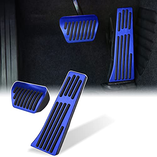 Thenice ثينيس لب ام بي دبليو 3 4 5 7 سيريز X3 X4 X5 X6 X7 دواسات قدم مضادة للانزلاق من الألمنيوم للفرامل والتسارع الأوتوماتيكي بدون حفر - أزرق - Image 1