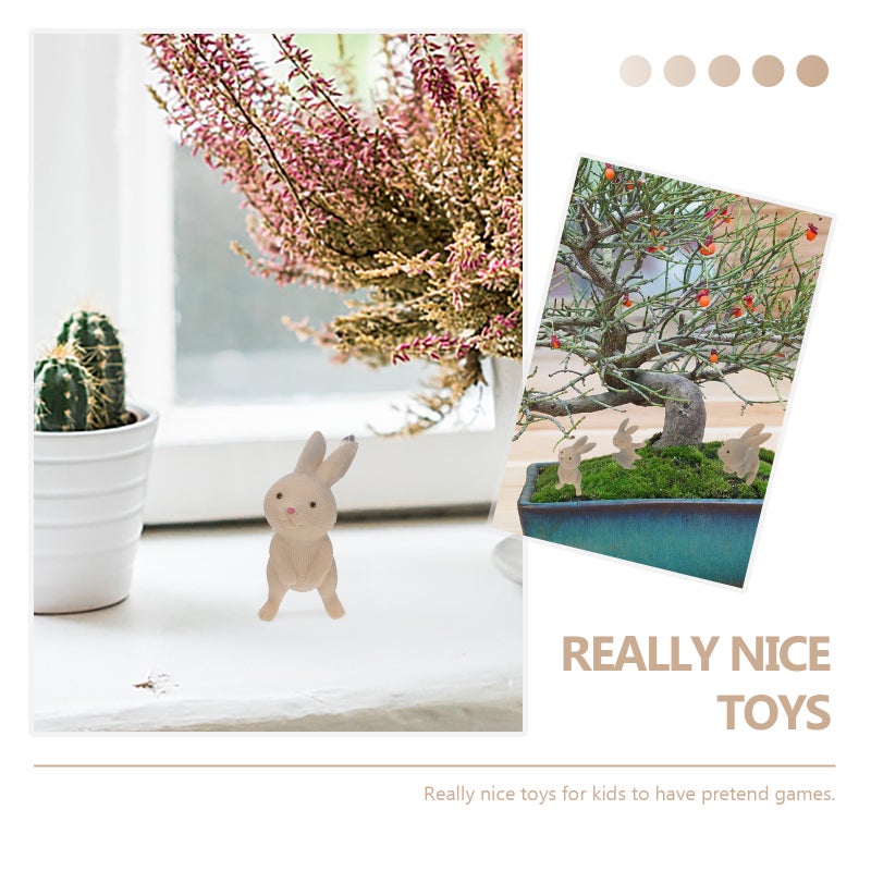 7Pcs Three-Dimensional DIY Landscape Decor Bunny Shape Adorn - Image 3