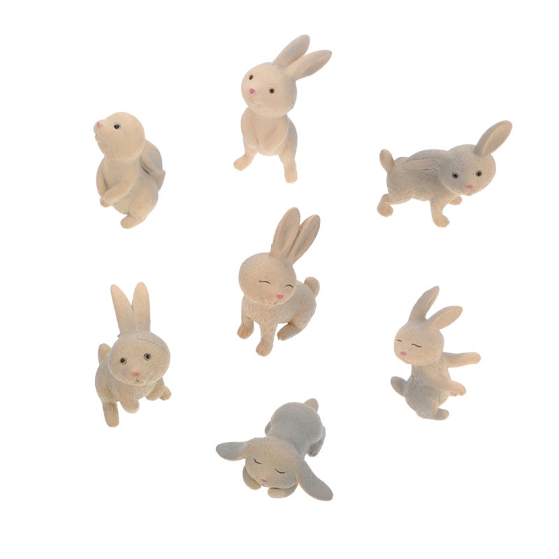 7Pcs Three-Dimensional DIY Landscape Decor Bunny Shape Adorn - Image 1