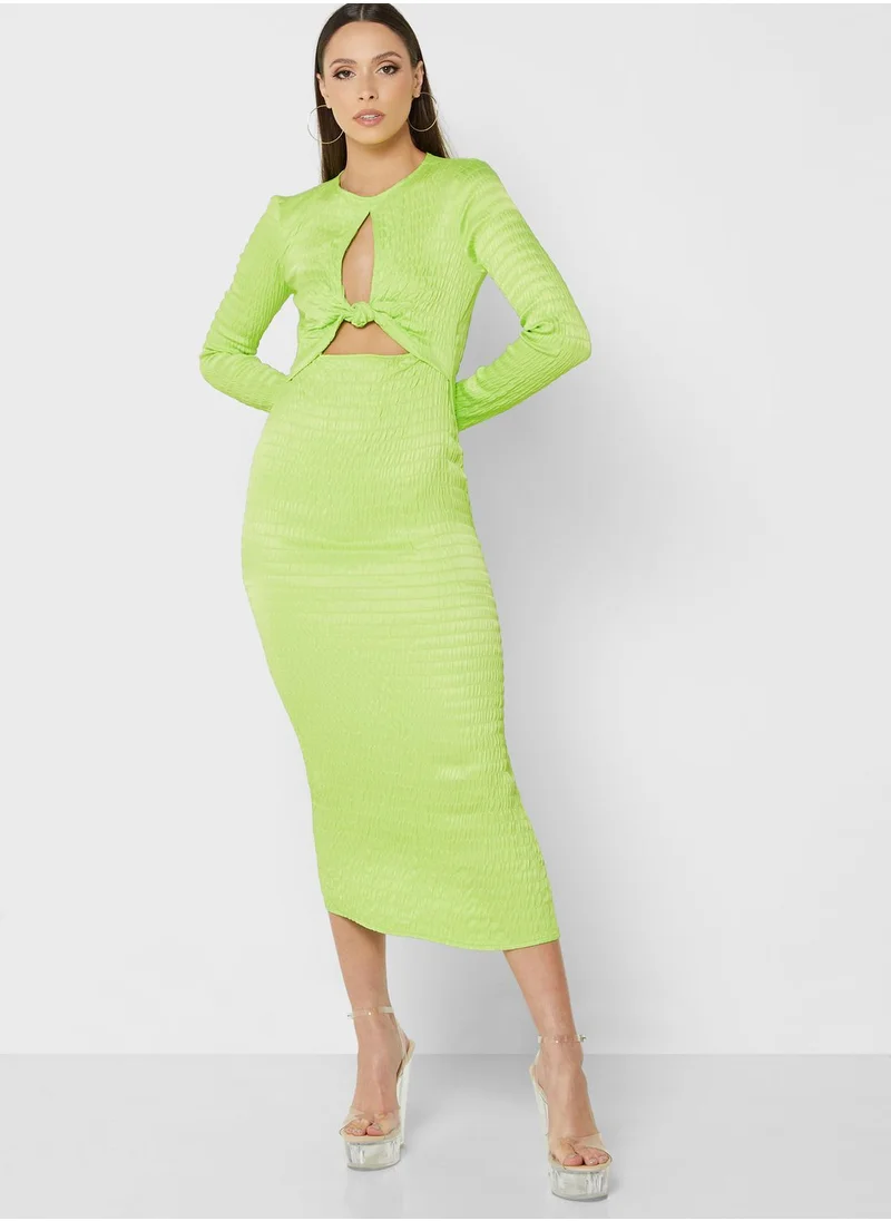 TOPSHOP Cut Out Detail Knitted Dress