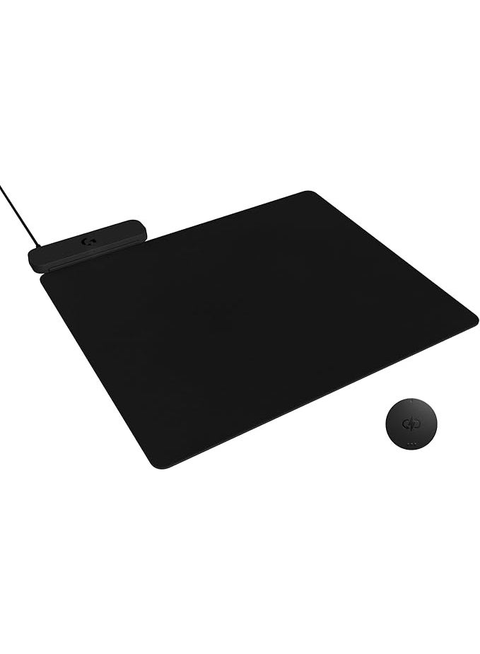 Logitech G POWERPLAY 2 Wireless Charging Mouse Pad for Compatible Gaming Mice, 34.5 X 28.4 cm (13.5 x 11.2 inches), 3.5 mm Height, for PC/Mac - Black - Image 1