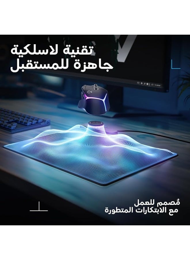 Logitech G POWERPLAY 2 Wireless Charging Mouse Pad for Compatible Gaming Mice, 34.5 X 28.4 cm (13.5 x 11.2 inches), 3.5 mm Height, for PC/Mac - Black - Image 5