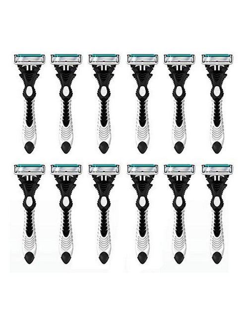 ماكينة حلاقة Pace6 6Blades للرجال للاستخدام مرة واحدة 10+2 (12 قطعة)