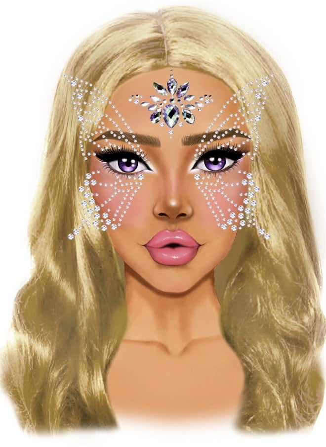 Leg Avenue Women's Standard Adhesive Stick-on Face Jewels, Fairy, O/S  - Image 1