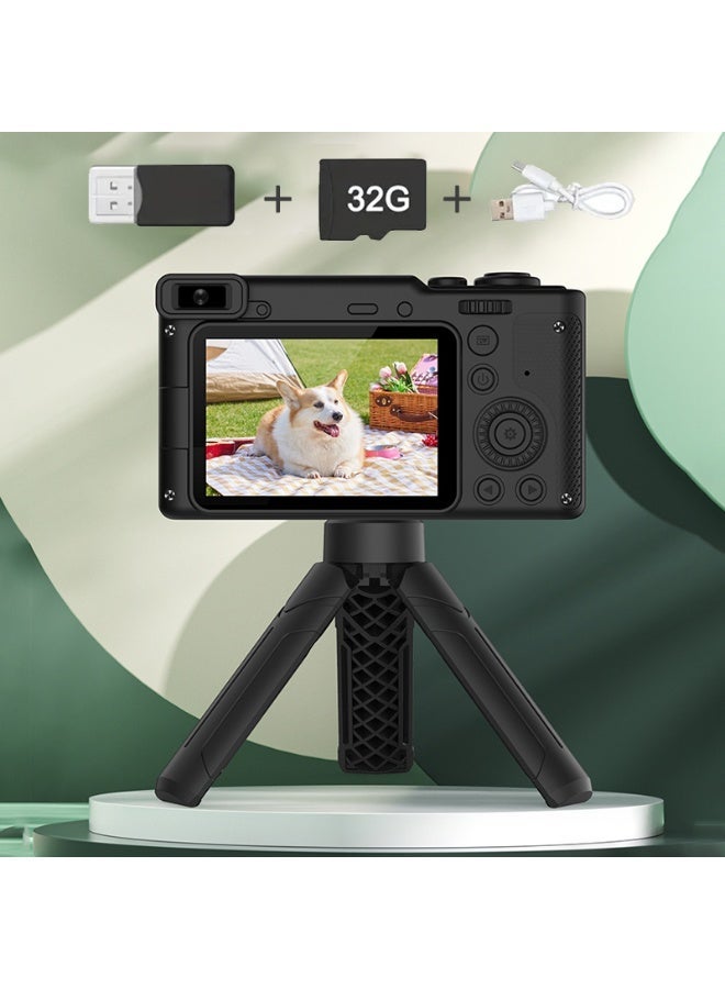 general CCD Digital Camera with Tripod, Video Camera, 12MP, 2.4-inch IPS Screen, Desktop Tripod, Portable Retro Travel Vlog Camera, Suitable for Daily Life Recording and Shooting, Perfect Birthday Party Gift - Image 5