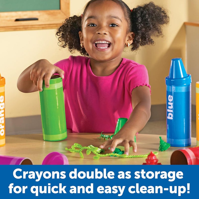 Learning Resources Rainbow Sorting Crayons - 56 Pieces, Ages 3+ Kids Crayons, Early Color Recognition & Sorting, Toddler Sort and Stacking Toys - Image 4