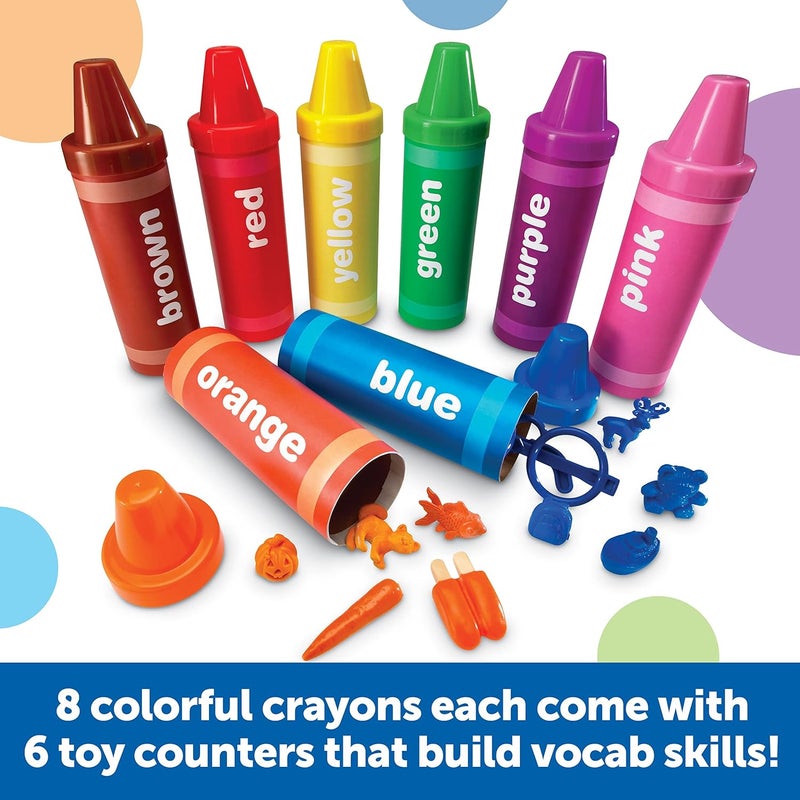 Learning Resources Rainbow Sorting Crayons - 56 Pieces, Ages 3+ Kids Crayons, Early Color Recognition & Sorting, Toddler Sort and Stacking Toys - Image 3