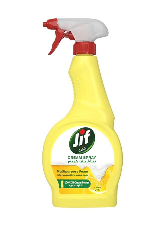 Jif Multi Purpose Cream Spray Cleaner 100 Percent Stain And Grease Removal Lemon 500ml  - Image 1