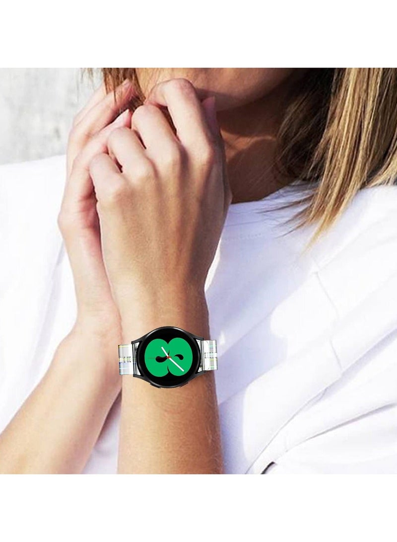 Y&D No Gap Band Compatible for Samsung Galaxy Watch 5/4 40mm 44mm, 5 Pro 45mm Band/Watch 4 Classic 42mm 46mm, 20mm Transparent Replacement Silicone Wrist Strap - Image 4