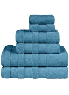 Safi Plus Luxury Hotel Quality 100% Turkish Genuine Cotton Towel Set, 2 Bath Towels 2 Hand Towels 2 Washcloths Super Soft Absorbent Towels for Bathroom &amp; Kitchen Shower - Ocean Blue - pzsku/ZC7ECF6CB6E07D5A10F9EZ/45/_/1713361443/1a40d79d-7d2b-42be-bee8-2d39ea7fa08d