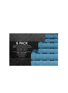 Safi Plus Luxury Hotel Quality 100% Turkish Genuine Cotton Towel Set, 2 Bath Towels 2 Hand Towels 2 Washcloths Super Soft Absorbent Towels for Bathroom &amp; Kitchen Shower - Ocean Blue - pzsku/ZC7ECF6CB6E07D5A10F9EZ/45/_/1713361454/9ce9688a-8be7-41f1-86ed-9124f768f8dd