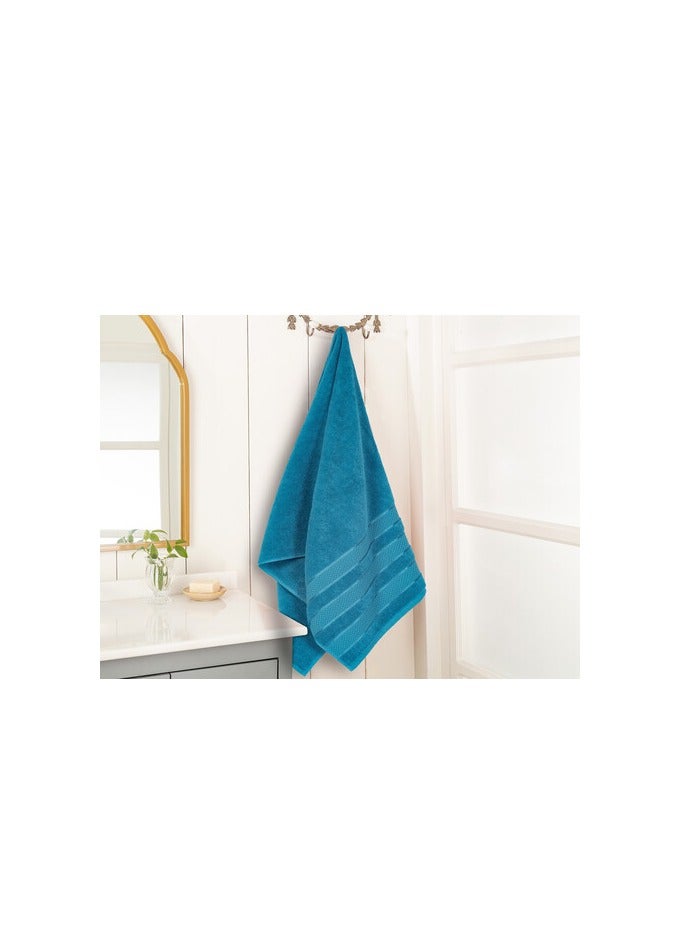 Safi Plus Luxury Hotel Quality 100% Turkish Genuine Cotton Towel Set, 2 Bath Towels 2 Hand Towels 2 Washcloths Super Soft Absorbent Towels for Bathroom & Kitchen Shower - Ocean Blue - Image 3