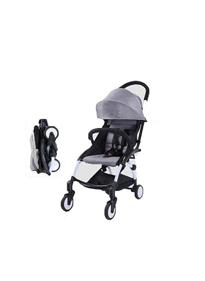 Babytime Lightweight Travel Stroller One Hand Foldable Compact Stroller Perfect for Travel Grey Color  - Image 4