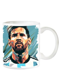 Ceramic mug with the “Messi” design printed in white