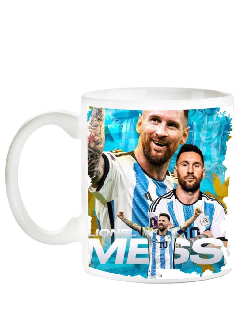 Story Of Candle - Ceramic mug with the “Messi” design printed in white - Image 1