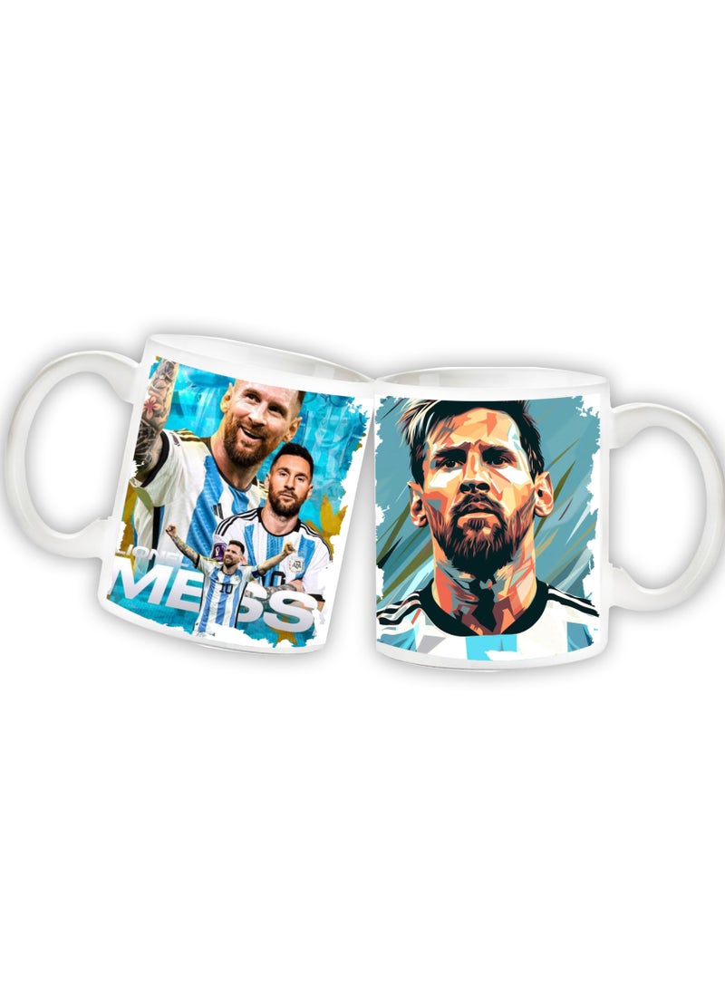 Story Of Candle - Ceramic mug with the “Messi” design printed in white - Image 1