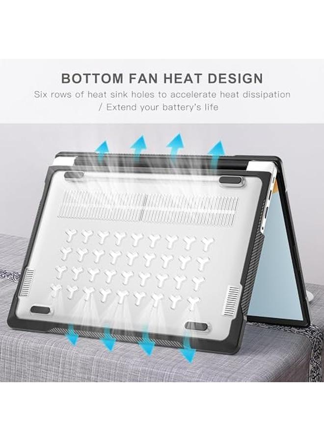 erorex Case Compatible With Huawei Matebook D14 2024 2023 Frosted Translucent Matte Anti Fingerprint Shockproof Ultra Thin Anti Slip Protective Laptop Cover Shell Translucent - Image 3