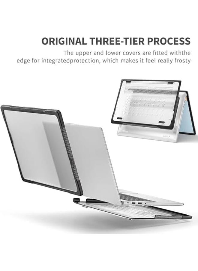 erorex Case Compatible With Huawei Matebook D14 2024 2023 Frosted Translucent Matte Anti Fingerprint Shockproof Ultra Thin Anti Slip Protective Laptop Cover Shell Translucent - Image 2