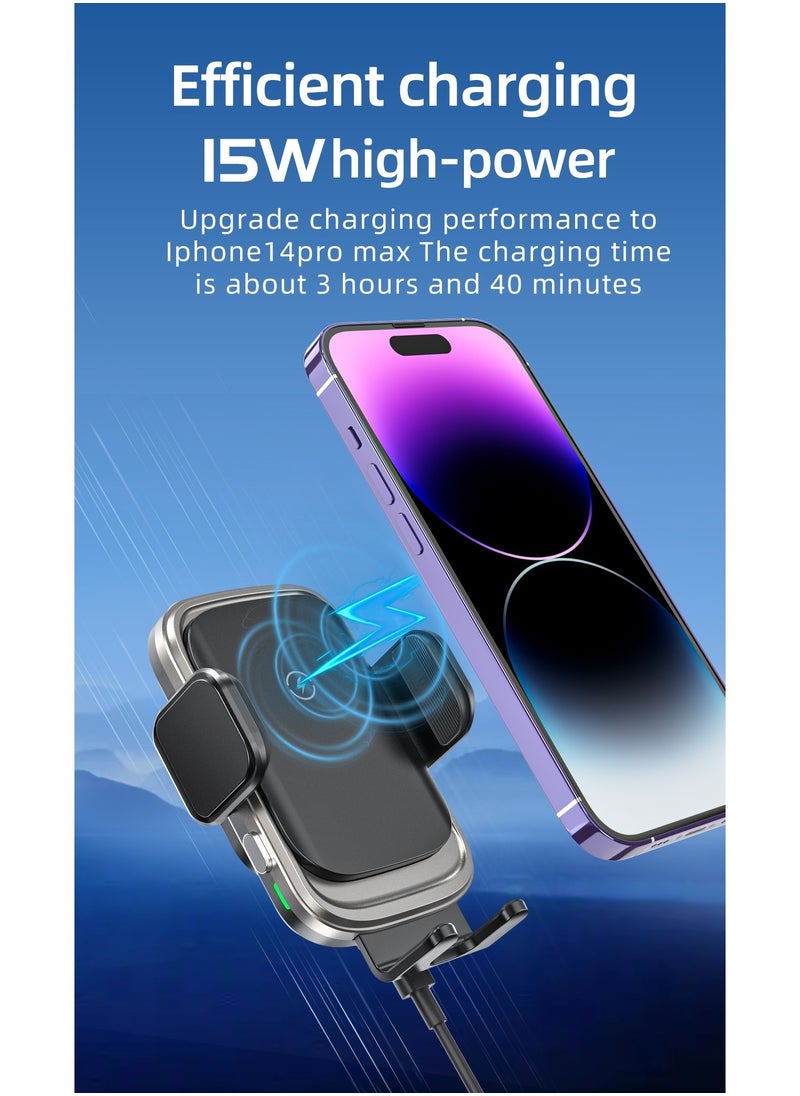 GULFLINK Car Charger For Magnetic Wireless Car Phone Holder Automatic Clamp Wireless Charger 15W Fast Charging For iPhone  - Image 2