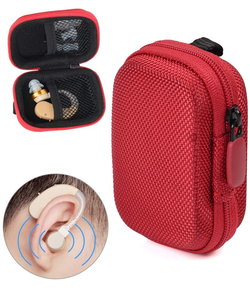Red Protective Case for Hearing Aid