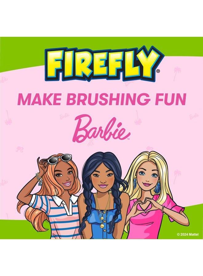 Firefly Barbie Toothbrush Value Pack, Soft Bristle Toothbrush for Kids 3+, 3 Ct - Image 2