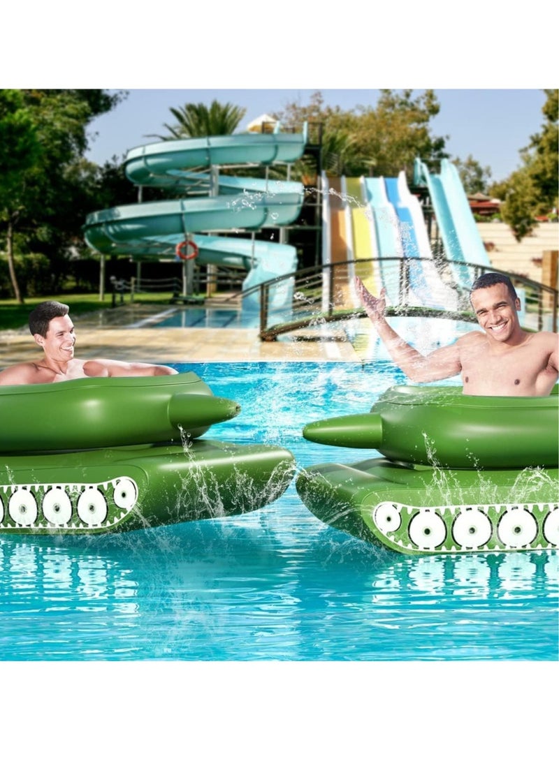 LEDIN Tank Inflatable for Pool Party Toys,Float Pool Floaties Tank Sprinkler Toy with Squirt Gun for Kids Adult,Float Tank Battle Rafts Inflatable Toy for Summer Pool Party Water Play Pool Games - Image 5