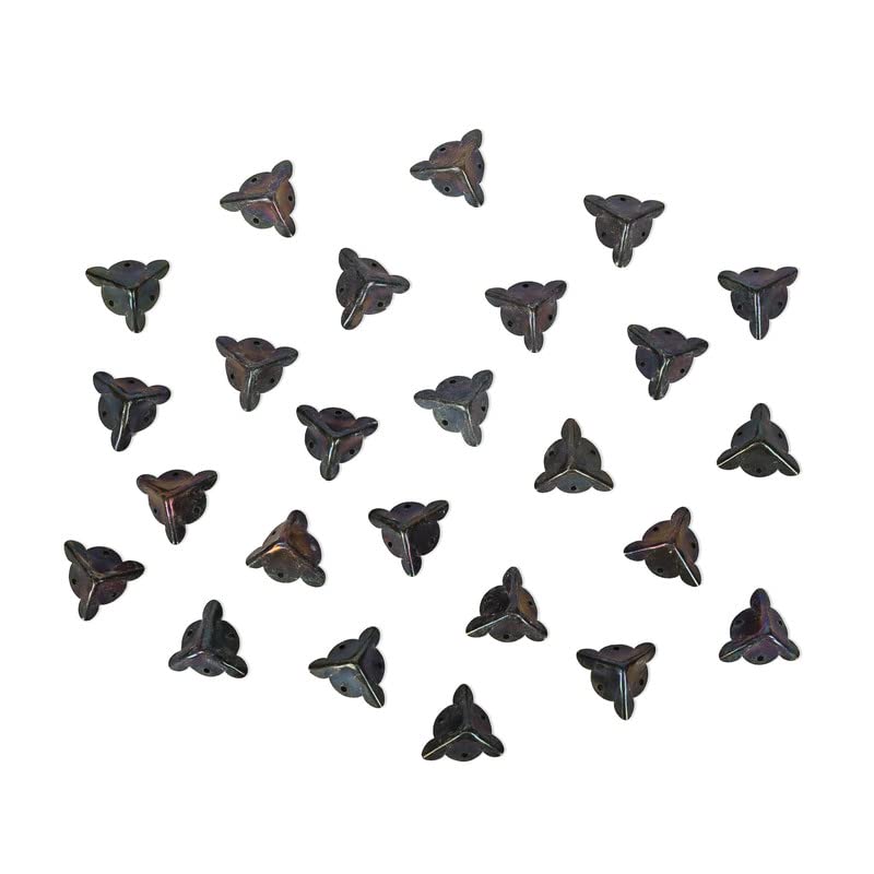THS Corner Protector Decorative Fitting Bronze Metal Bracket with Nails Wooden Alloy Steel Jewellery Box 12Pcs AntiqueDesign1 Triangular - Image 2