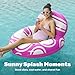 Sloosh Inflatable Pool Floats Chair River Tube Pool Floaties Sofa with Big Backrest Lounge Above Water Floating Chair Mesh Bottom Swimming Pool Party Toys Lounger Lake Raft for Adults Pink White - Image 4
