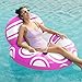 Sloosh Inflatable Pool Floats Chair River Tube Pool Floaties Sofa with Big Backrest Lounge Above Water Floating Chair Mesh Bottom Swimming Pool Party Toys Lounger Lake Raft for Adults Pink White - Image 3