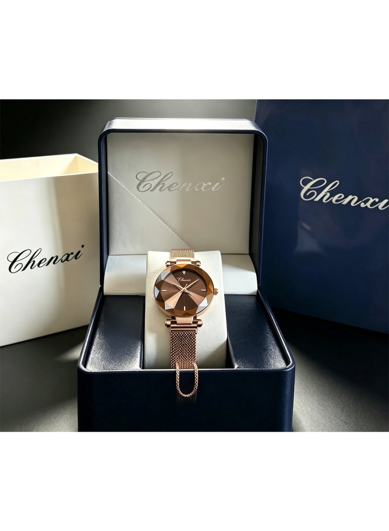 Chenxi Women's Analog Wrist Watch stainless steel band Quartz waterproof for women office business lady party dating birthday gift - Image 2