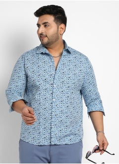 Instafab Plus Instafab Plus Micro Floral Shirt  - Image 1