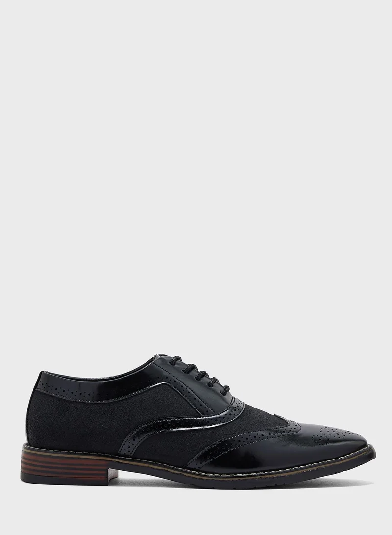 Robert Wood Wing Cap Detail Formal Oxford Lace Ups