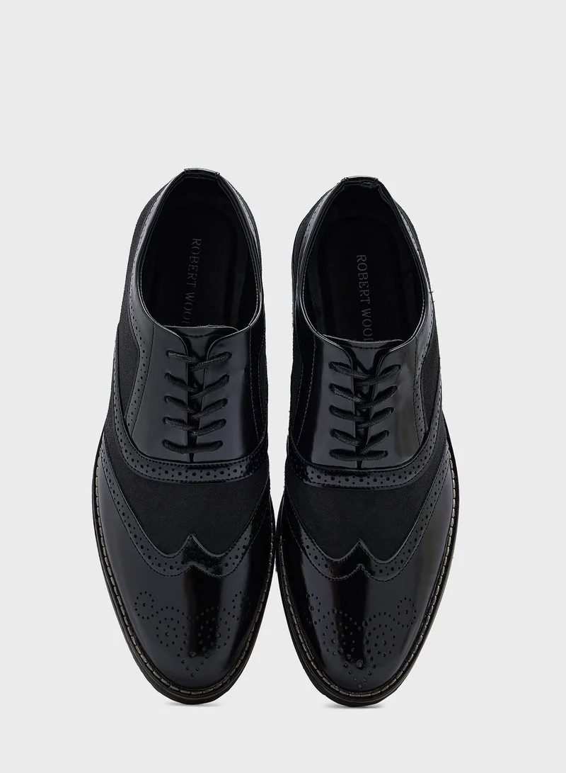 Robert Wood Wing Cap Detail Formal Oxford Lace Ups