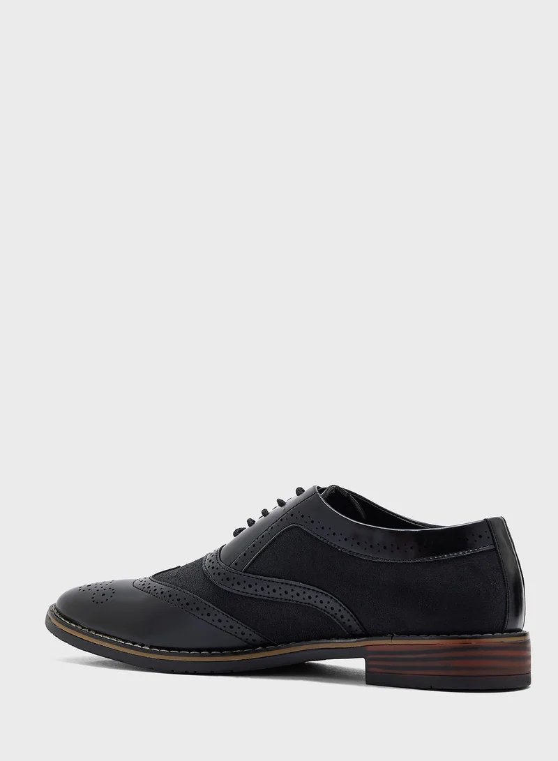 Robert Wood Wing Cap Detail Formal Oxford Lace Ups