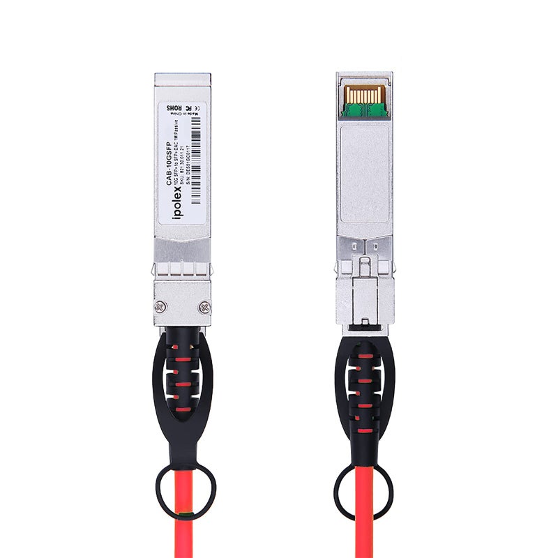 ipolex Colored 10G SFP+ Twinax Cable, Direct Attach Copper(DAC) Passive Cable, 0.25m (0.82ft) in Red, for Cisco SFP-H10GB-CU0.25M, Meraki, Ubiquit, Mikrotik, Intel, Fortinet, Netgear, D-Link and More - Image 5