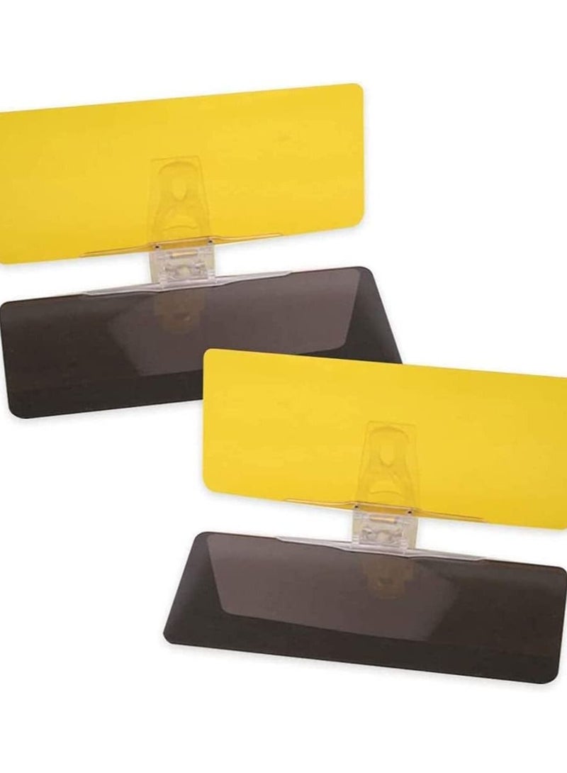 2Pack Car Sun Visor Automobile Windshield for Day and Night Pack of Two Tinted Extender or truck Anti-glare Window Shade UV rays Blocker - Image 2