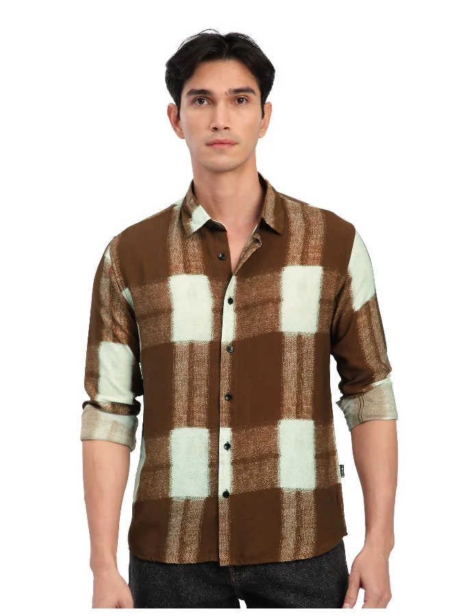 بيونغ قميص بطبعة مجردة من براون بوكس