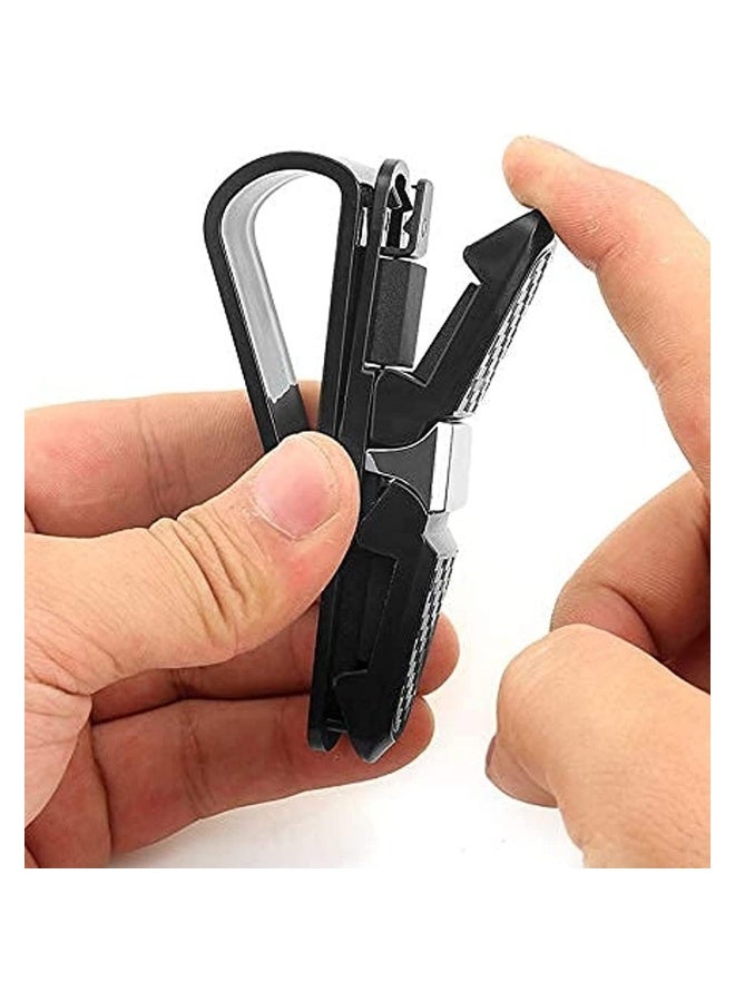 2pcs Sun Glasses Holder Clip Hanger For Car Sun Visor Mount Ticket Card Clip Sun Glasses And Eye Glasses Double-End Clip Holder For Your Car 180° Rotational Glasses - Image 3