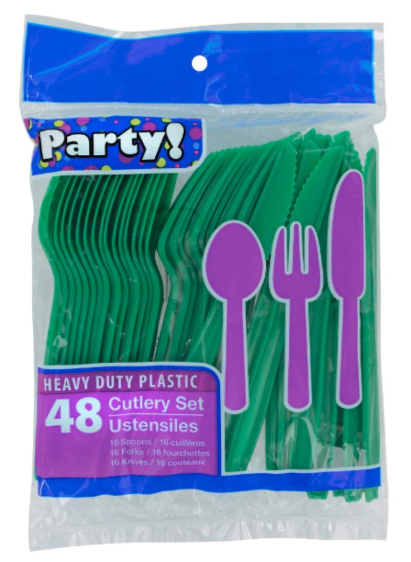 Greenbrier (16 Forks, 16 Spoons & 16 Knives) (Green)