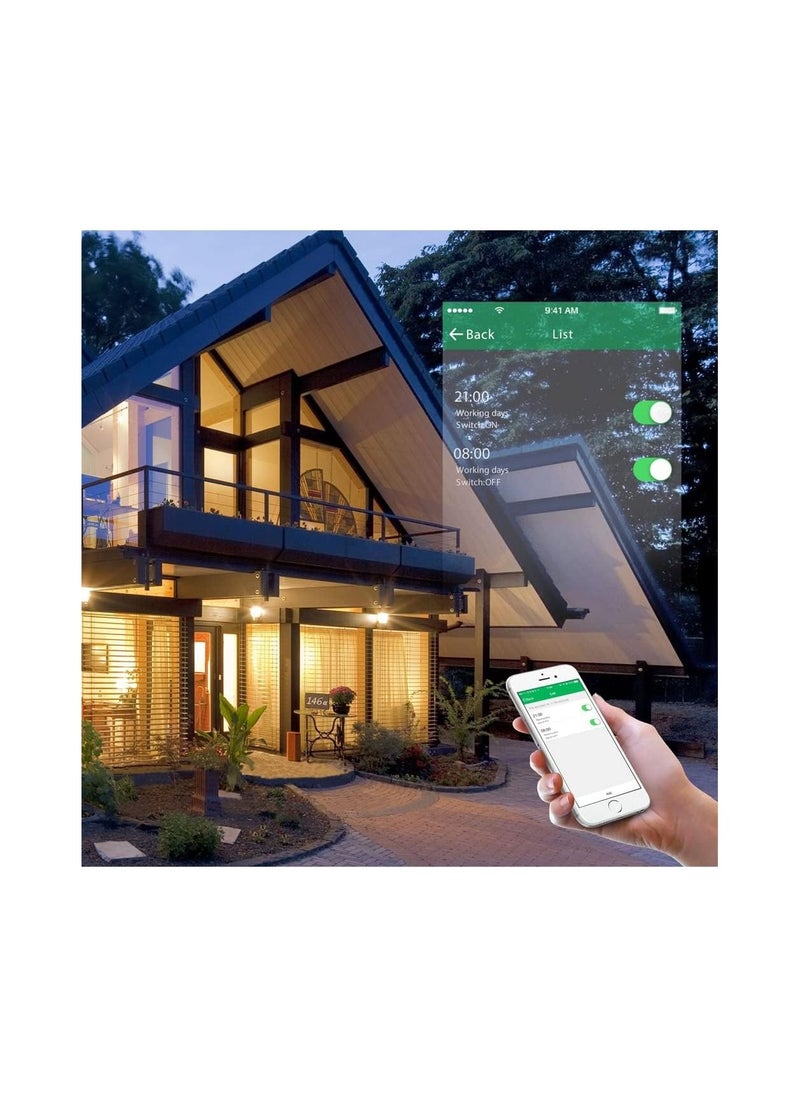 UanTii - Smart Switch Tuya Wifi Light Wall Switch No Neutral Wire Required App and Voice Remote Control 3 Gang - Image 1