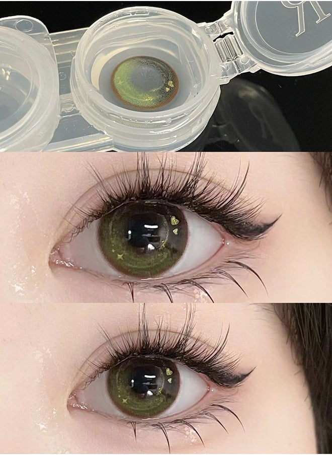 Mill Creek Mill Creek color contact lenses 14.5MM hydrogel lenses can be used for 12 months 1 pair of 2 black glasses  - Image 2
