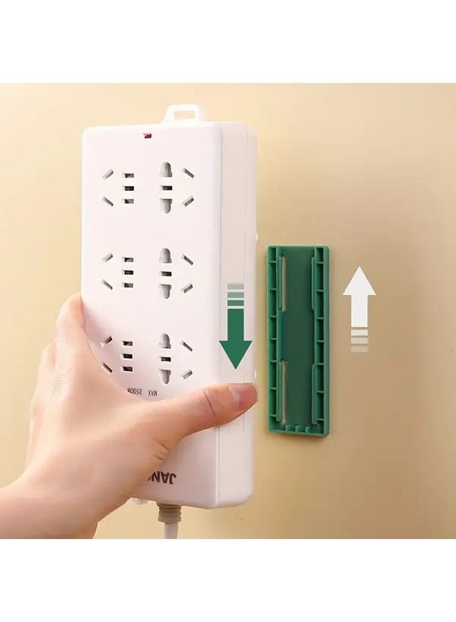 Orange Self Adhesive No Drill Socket Holder Wall Mounted Power Strip Organizer for Kitchen Home Office Cable Management - Image 4