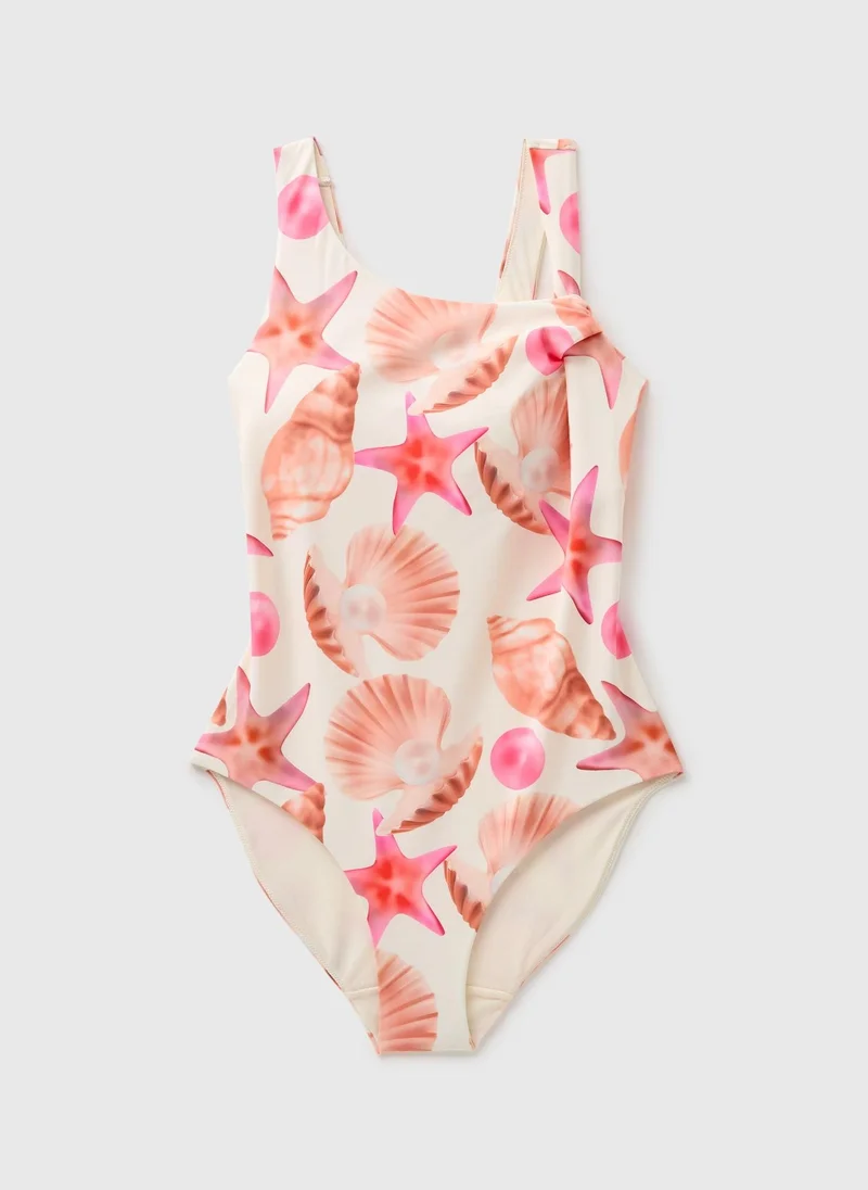 Matalan Cream Starfish Twist Swimsuit