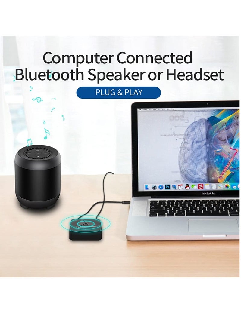 SYOSI Bluetooth 5.0 Transmitter Receiver, 2-In-1 Bluetooth Transmitter NFC Bluetooth Receiver Wireless Audio Bluetooth Adapter with 3.5mm Jack and RCA for TV Home Stereo Car Pc Home Theater - Image 3