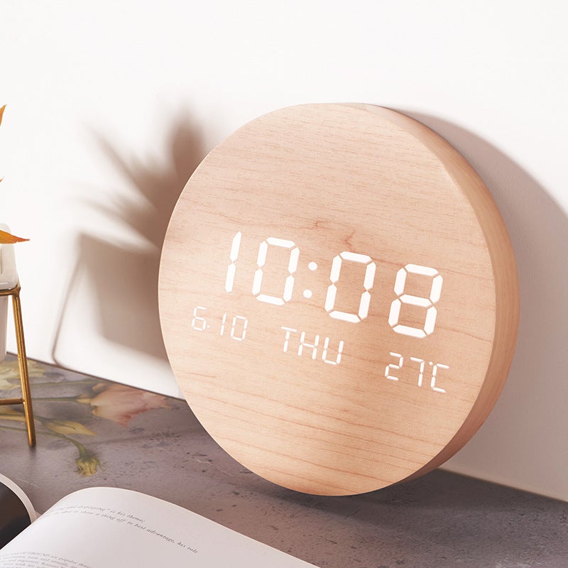 Led Wall Clock Creative Clock Living Room Home Bedroom Mute Clock Nordic Style Fashion Wall Clock S201 - Image 2