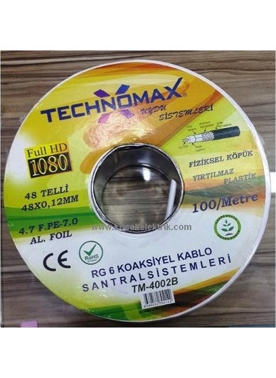 Technomax Rg6 Satellite Antenna Cable 10 Mt  - Image 1