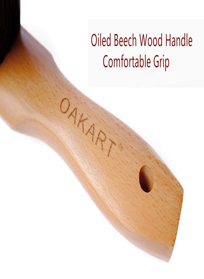 OAKART Hand Brush Soft Bristles Wooden Handle Small Hand Sweeper Brush 14 Inch Long (Brown) - Image 3