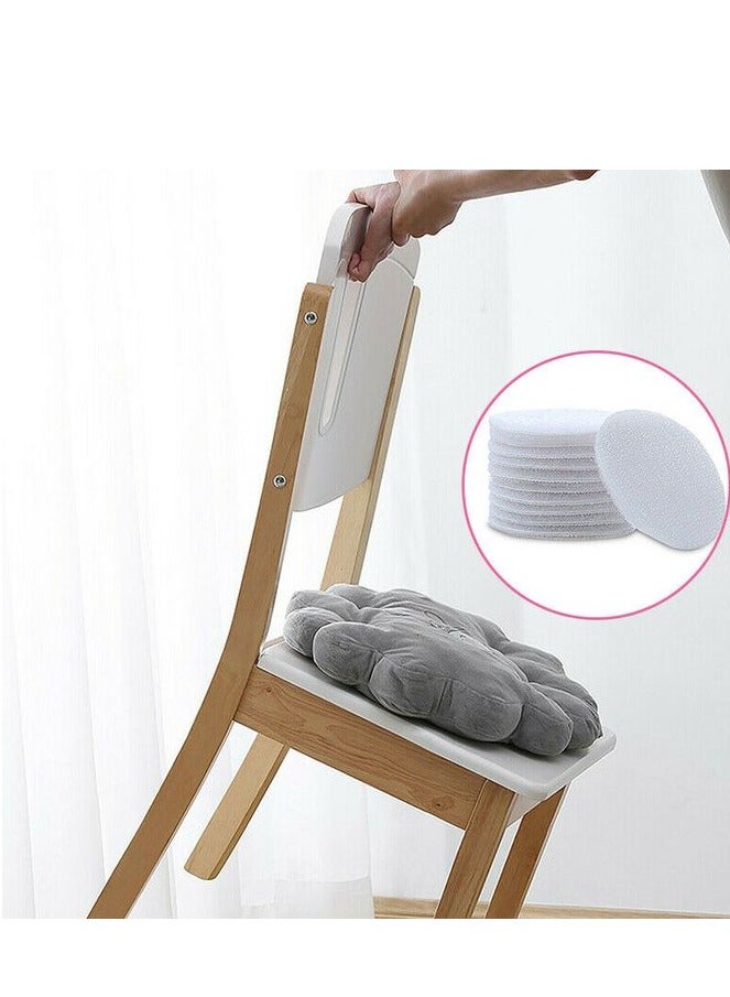 Anti Slip Tri Sticker Reusable Home Floor Rug Carpet Mat Grippers Self adhesive Washable Silicone Grip Sticker Pad 10 Pcs White - Image 4