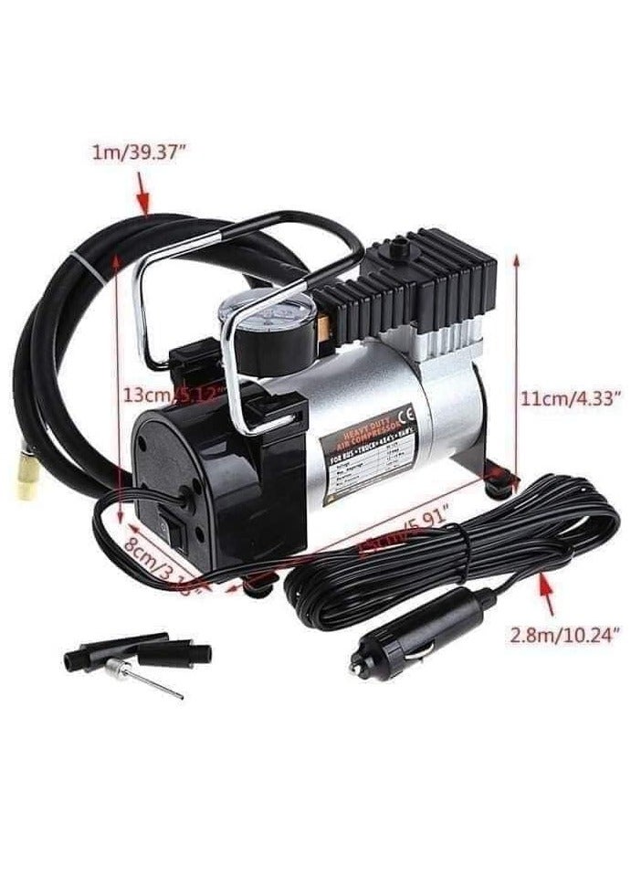 Compact DC 12V Single Cylinder Air Compressor | Portable Tire Inflator - Image 2